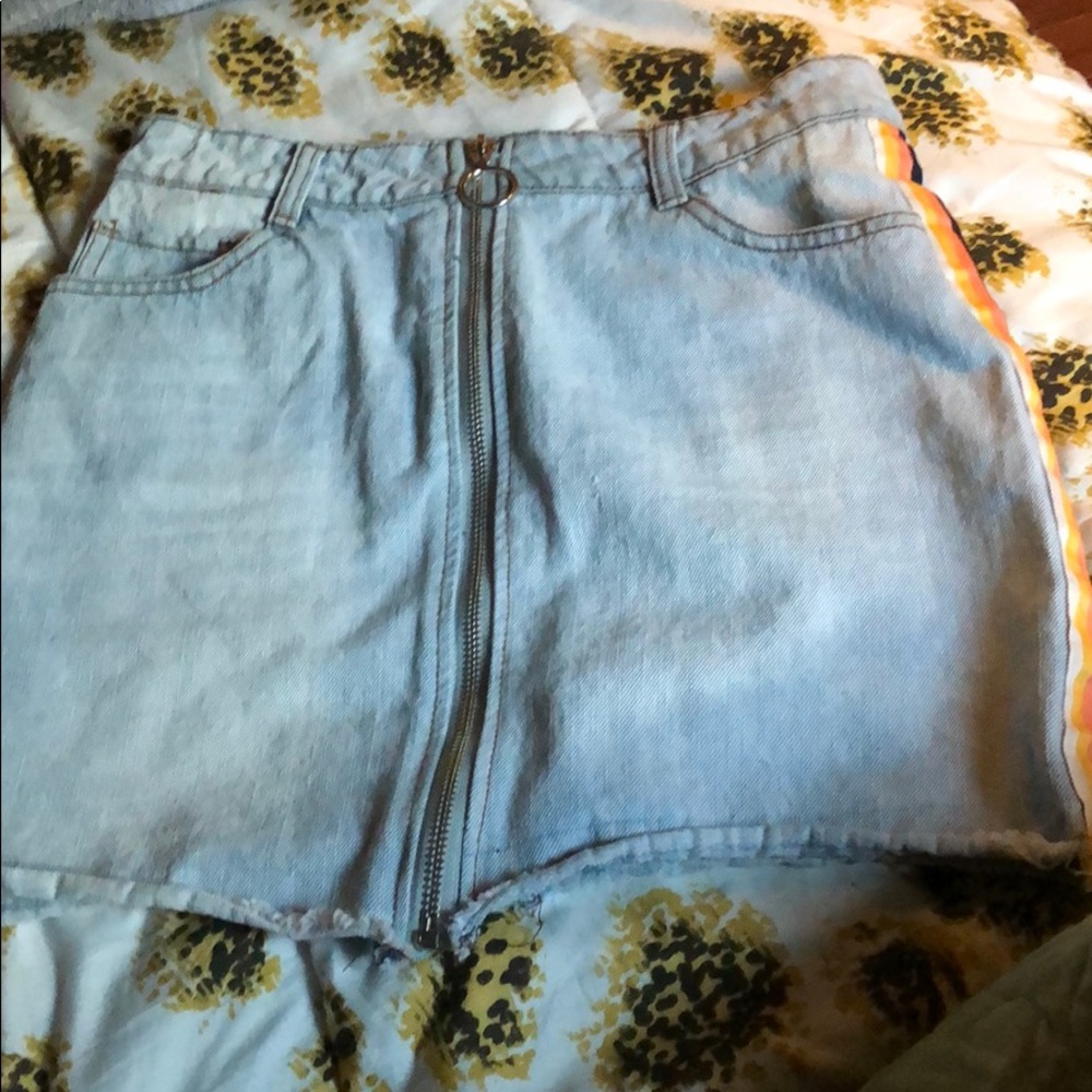 Denim Str Skirt